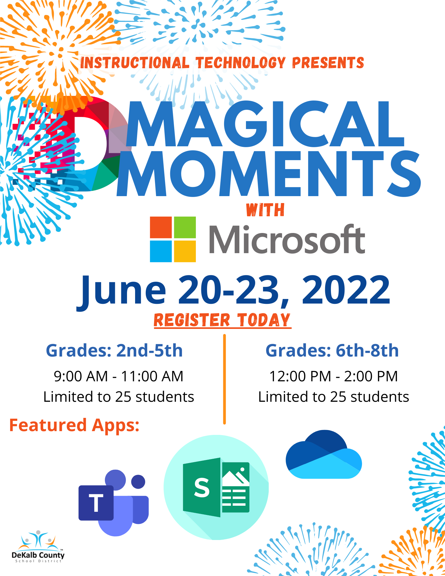Magical Moments with Microsoft flyer