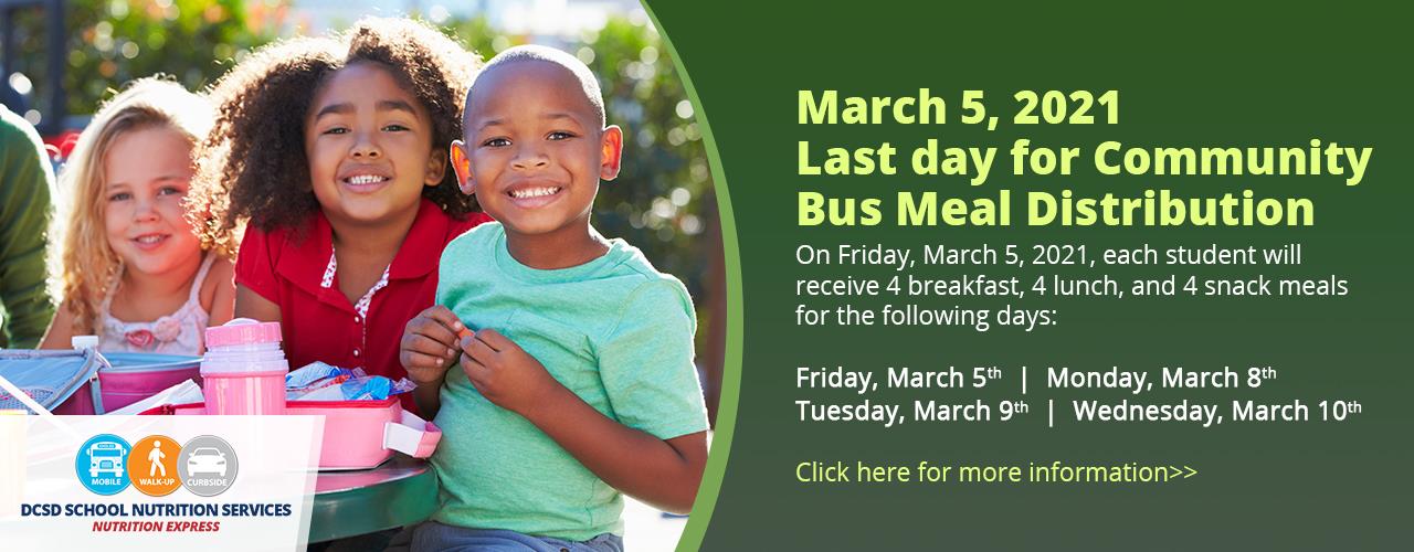Last Day For Community Bus Meal Distribution