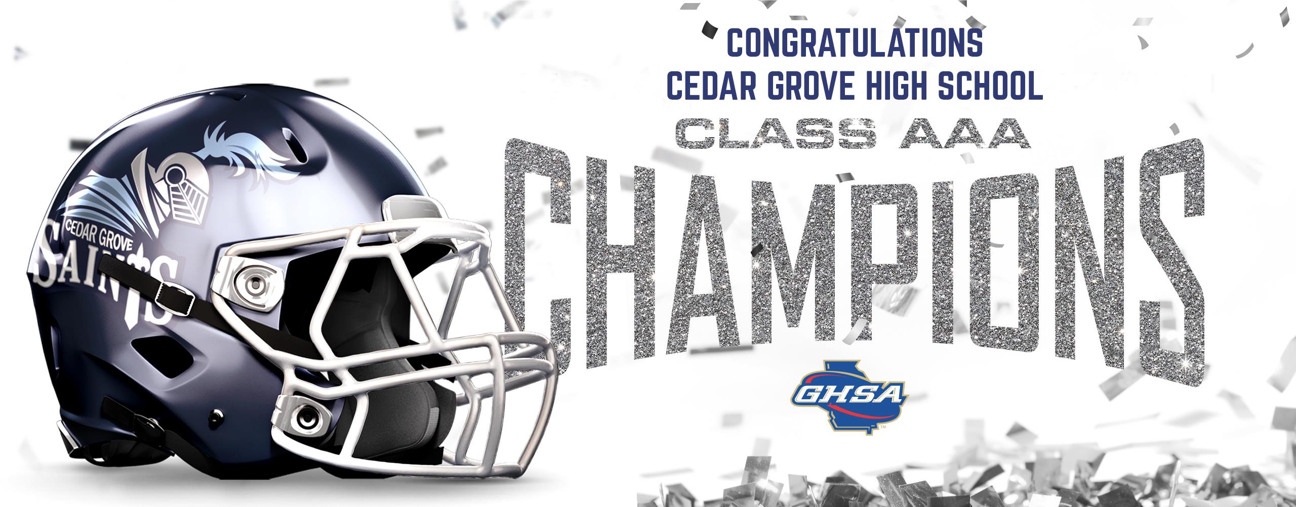 Cedar Grove Saints 2021 State 3A Champions