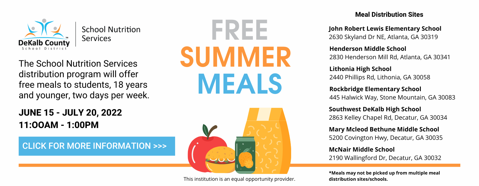 2022 free summer meals locations