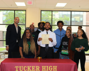 seniors at tucker high school college signing day