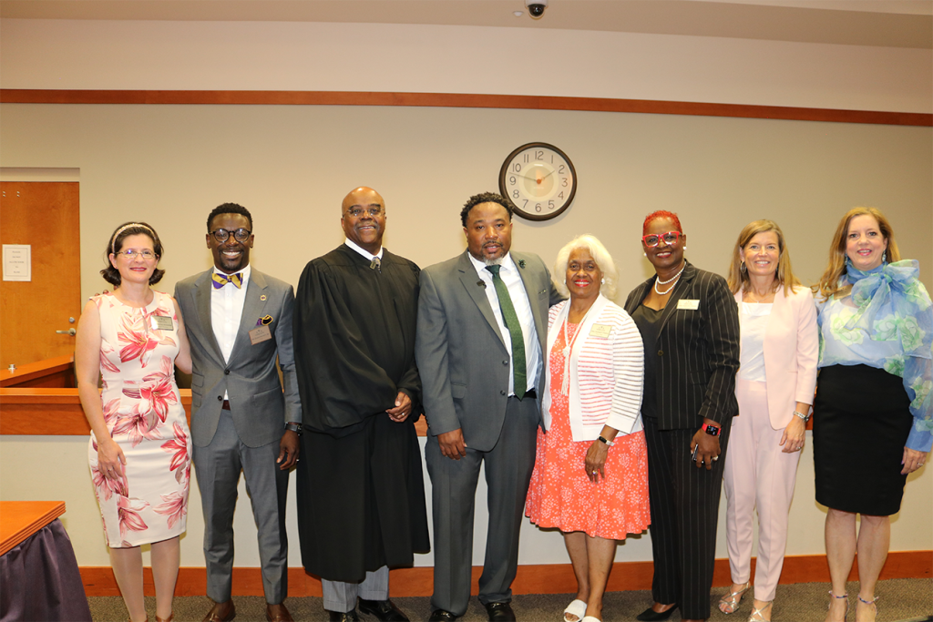 Dr. Horton and BOE members at swearing in ceremony
