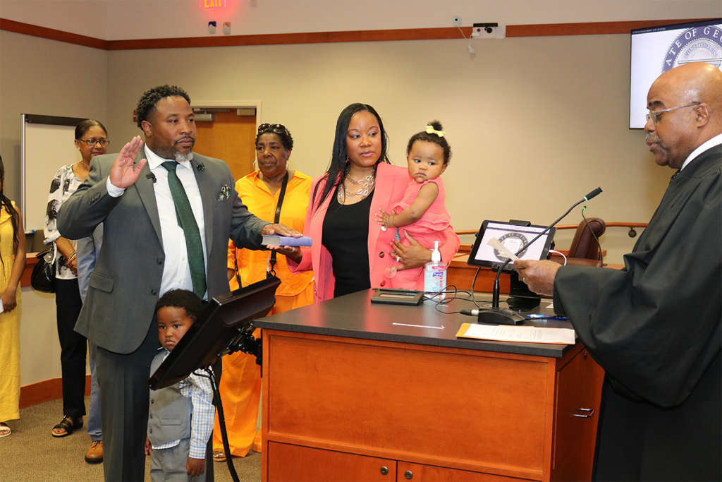 Dr. Horton is sworn in as superintendent 